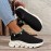Women's Solid Color Lightweight Knit Chunky Socks Sneakers, Mesh Slip-on Walking Shoes, Comfy Outdoor Casual Sneakers