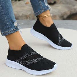 Womens Breathable Sock Sneakers - Ultra-Breathable Mesh & Knitted Upper, Stretchy Elastic Fit, Easy Slip-On Design, Casual Outdoor Running & Walking Shoes - Perfect for Koningsdag/Kings Day Celebration