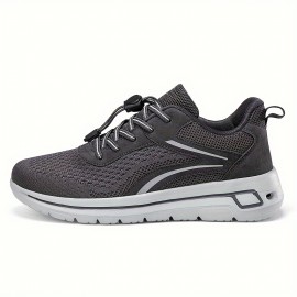 Men's Trendy Striped Breathable Sneakers Slip On With Adjustable Buckle Non Slip All Seasons Outdoor Running Training Camping