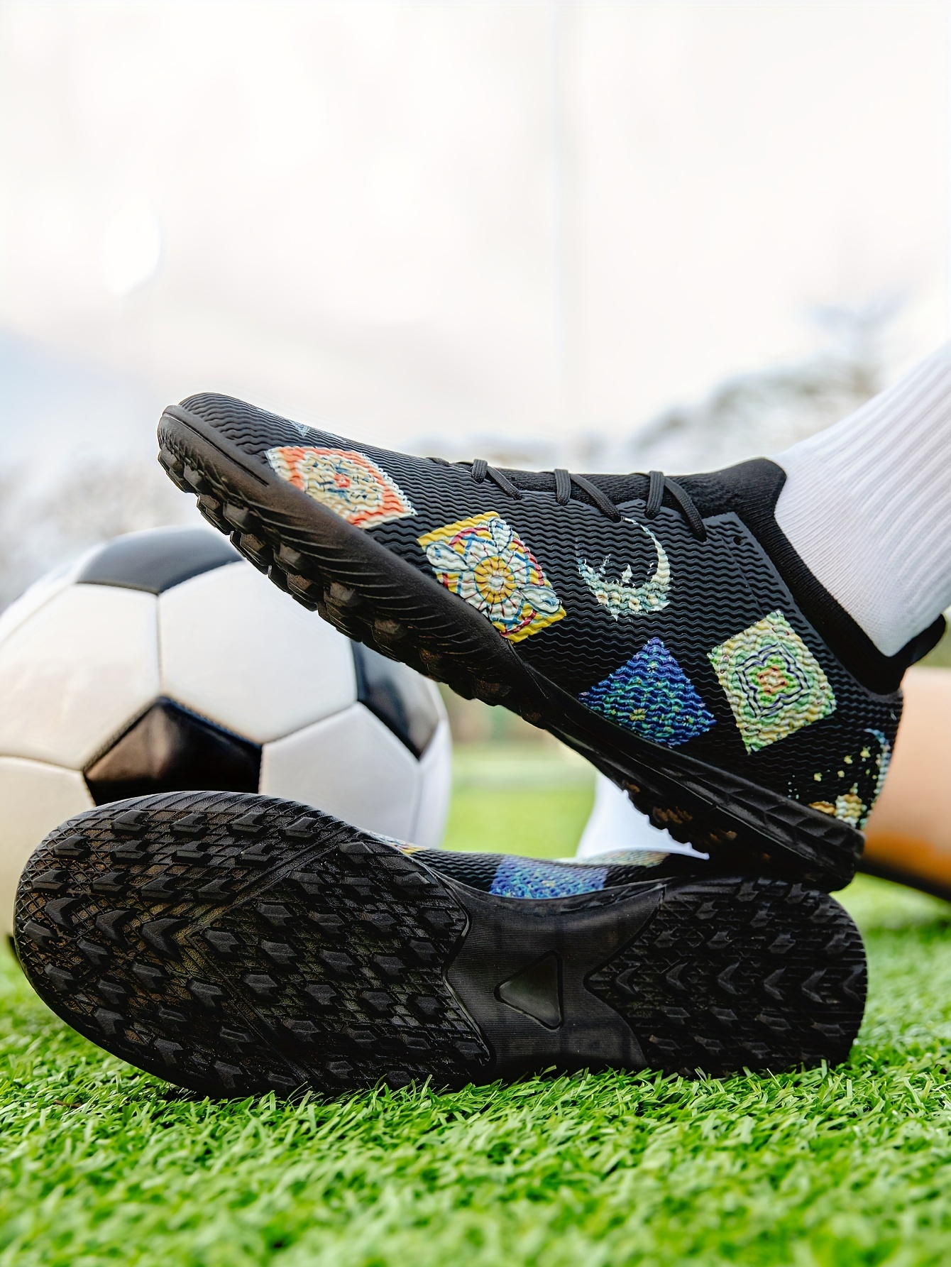 womens low top soccer cleats professional tf training shoes anti slip durable outdoor sports footwear trendy shoes details 11